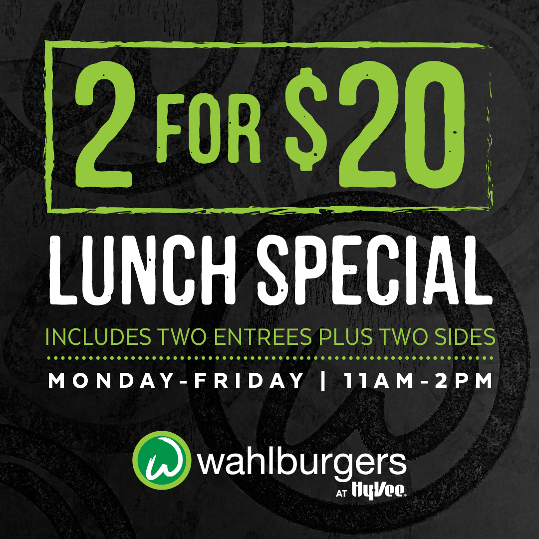2 for $20 Lunch Promotion at Wahlburgers
