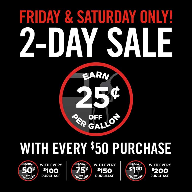 2-Day Fuel Saver Sale