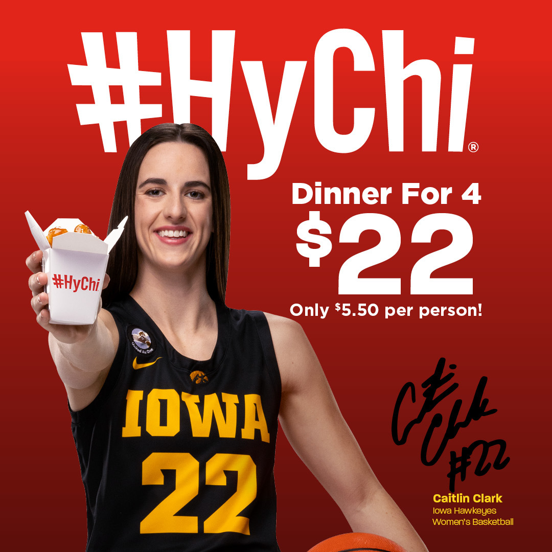 Caitlin Clark wants you to score a #HyChi dinner for 4 — only $22 through June 30.