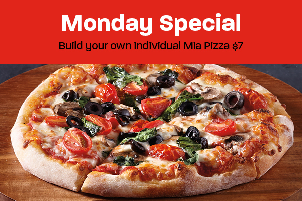 Monday Special - BYO individual Mia Pizza - $7
