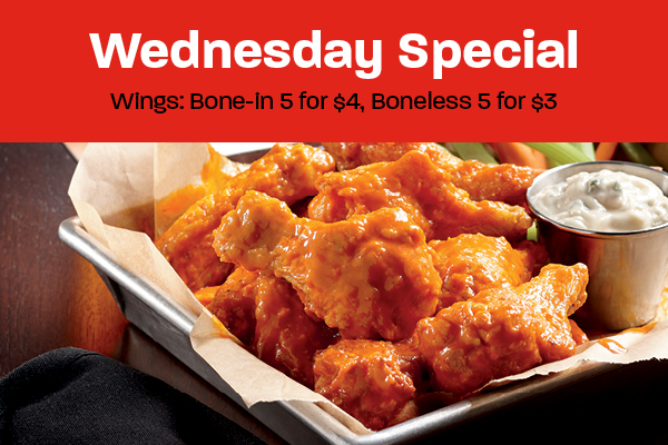 Wednesday Special - Wings - $4 or $3