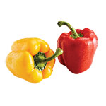 a red and a yellow pepper
