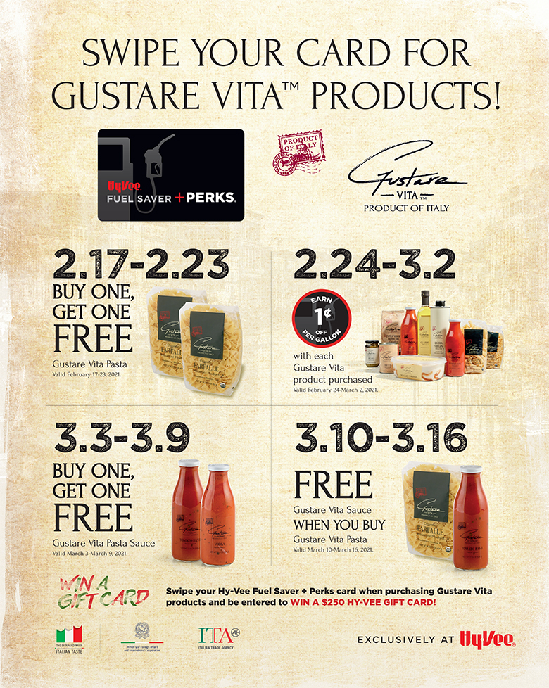 Swipe Your card for Gustare Vita specials