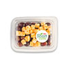 Grapes and cheese cubes in a plastic container