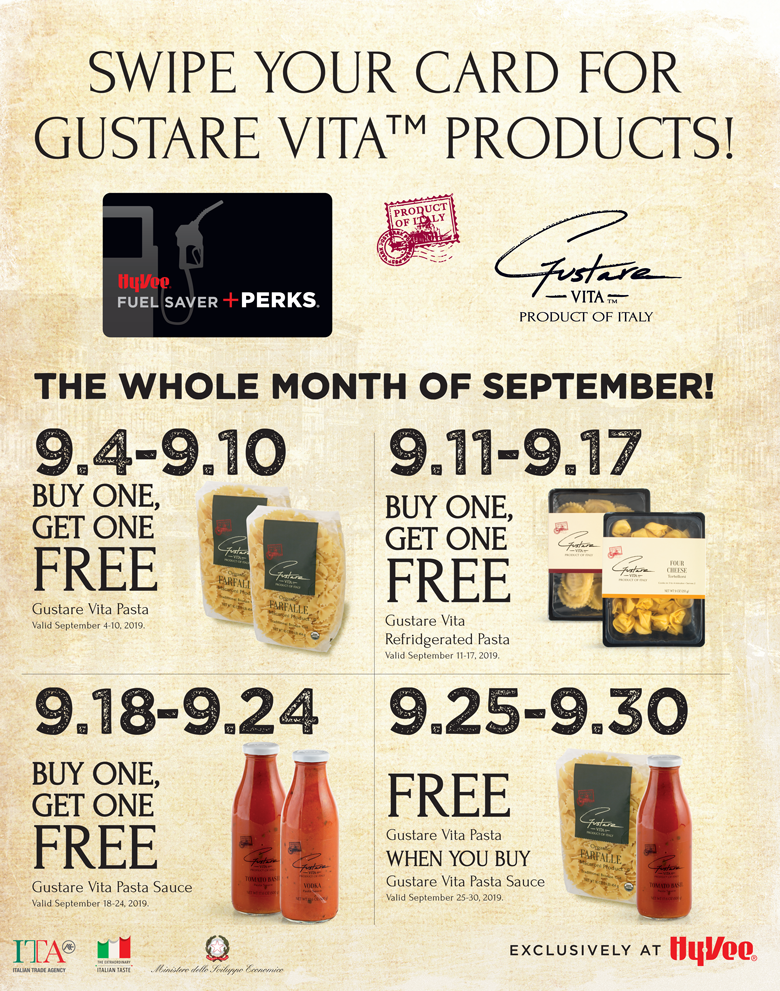 Swipe Your card for Gustare Vita specials