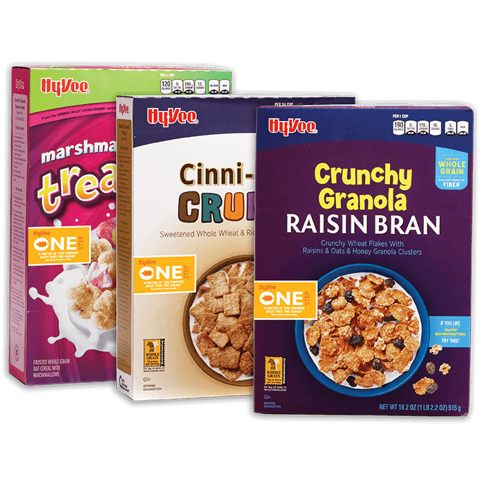 Boxes of One Step Cereal
