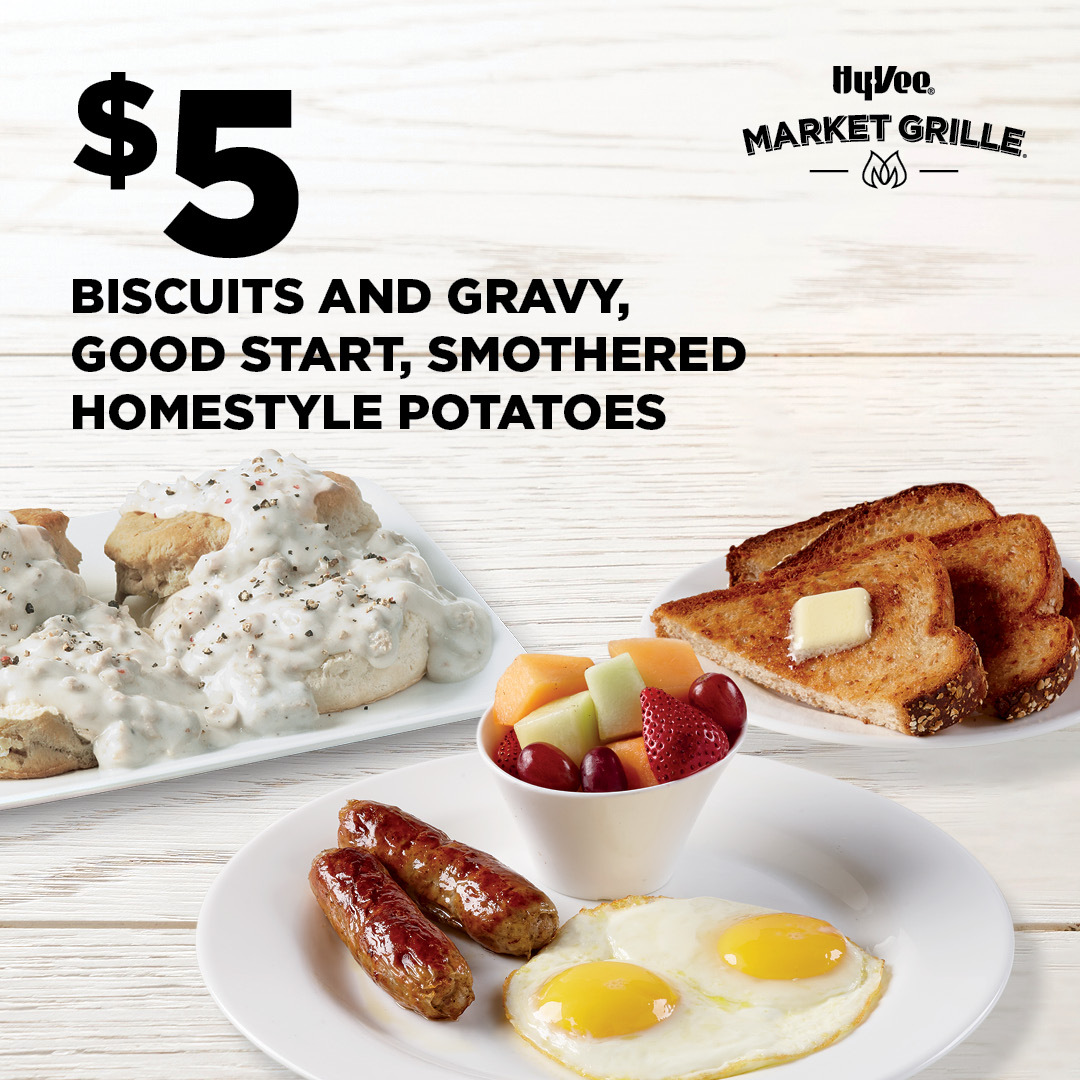 $5 Biscuits and Gravy, Good Start, Smothered Homestyle Potatoes